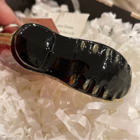 Mackenzie-Childs Christmas Wellie Glass Ornament, New In Box Handblown with Tags - Picture 7 of 15